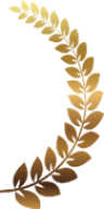 3d Gold Winged Laurel Wreath Logo